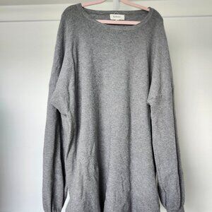 BOHME waffle knit oversized off the shoulder sweater